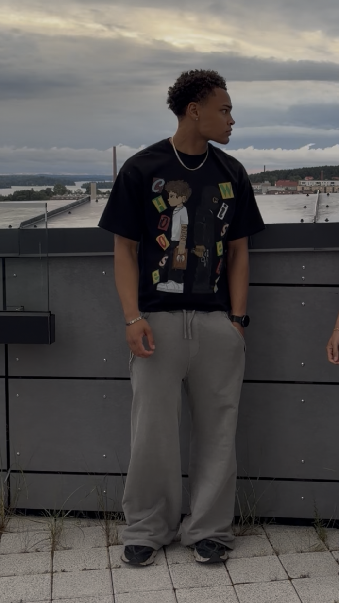 Santo Paneled Sweatpants Grey