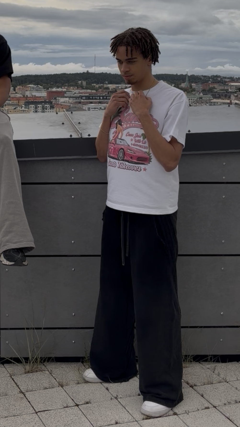 Santo Paneled Sweatpants Black
